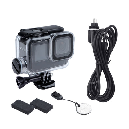 For GoPro HERO10 Black / HERO9 Black 30m Charging Waterproof Housing Case with Buckle Basic Mount & Screw - DJI & GoPro Accessories by buy2fix | Online Shopping UK | buy2fix