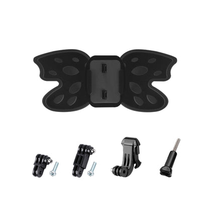 Butterfly Helmet Mount Adapter with 3-Way Pivot Arm & J-Hook Buckle & Long Screw for GoPro Hero11 Black / HERO10 Black /9 Black /8 Black /7 /6 /5 /5 Session /4 Session /4 /3+ /3 /2 /1, DJI Osmo Action and Other Action Cameras (Black) - DJI & GoPro Accessories by buy2fix | Online Shopping UK | buy2fix