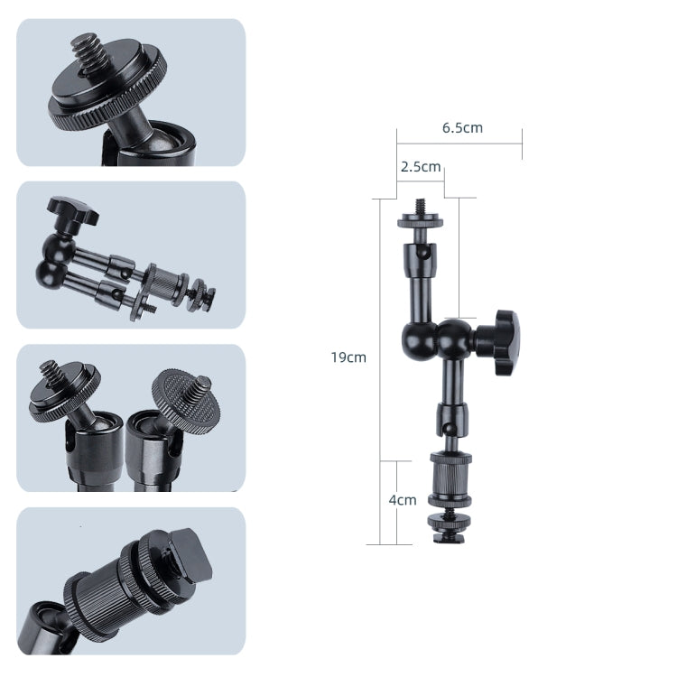 7 inch Adjustable Friction Articulating Magic Arm + Large Claws Clips (Black) - Camera Accessories by buy2fix | Online Shopping UK | buy2fix