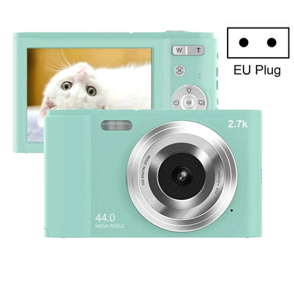 DC302 2.88 inch 44MP 16X Zoom 2.7K Full HD Digital Camera Children Card Camera, EU Plug (Green) - Consumer Electronics by buy2fix | Online Shopping UK | buy2fix