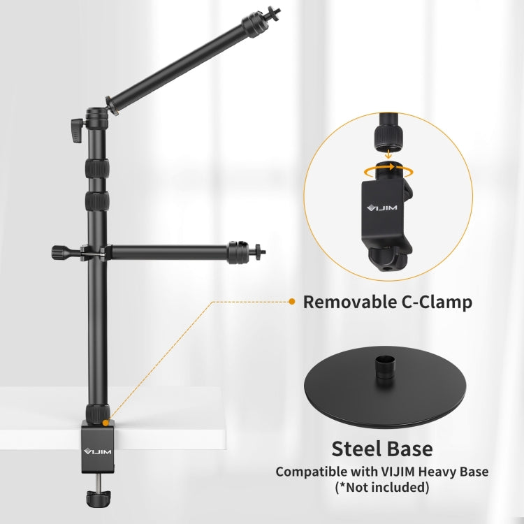 Ulanzi VIJIM LS11 C-Clamp Extension Arm Mount Live Desk Light Stand Kit - Stand by Ulanzi | Online Shopping UK | buy2fix