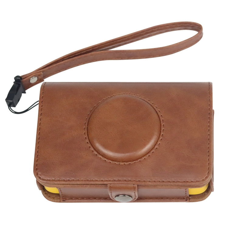 For Kodak PRINTOMATIC Full Body Camera PU Leather Case Bag with Strap (Brown) - Camera Accessories by buy2fix | Online Shopping UK | buy2fix