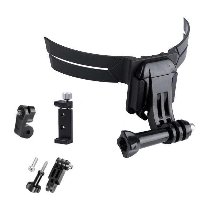 RUIGPRO Action Camera Phone Helmet Mount Kit with J-Hook Buckle & Metal Phone Clamp & Adapter(Black) - Helmet Mount by RUIGPRO | Online Shopping UK | buy2fix