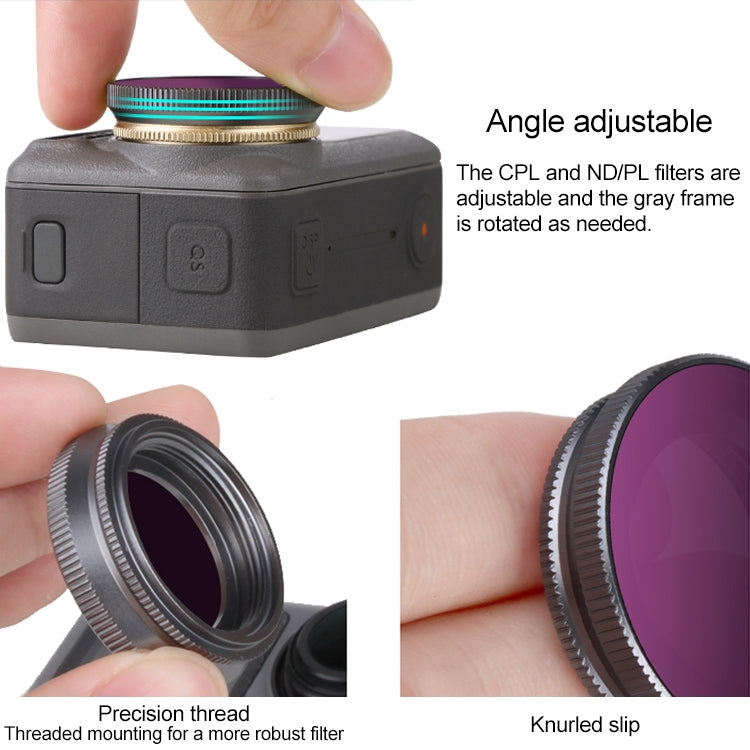 Sunnylife OA-FI172 ND4/PL Adjustable Lens Filter for DJI OSMO ACTION - DJI & GoPro Accessories by Sunnylife | Online Shopping UK | buy2fix
