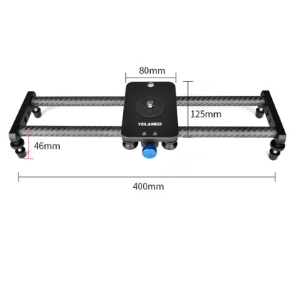 YELANGU L140T-A 40cm Carbon Fiber Slide Rail Track with Phone Clamp & BallHead Adapter for Smartphones (Black) - Camera Slider by YELANGU | Online Shopping UK | buy2fix