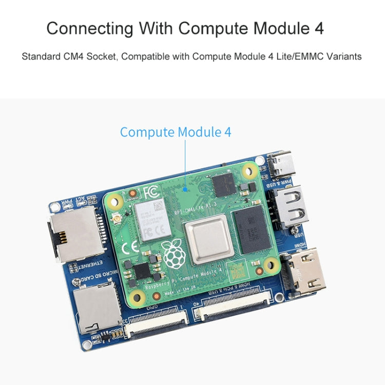 Waveshare Binocular Camera Base Board with Interface Expander for Raspberry Pi Compute Module 4 - Modules Expansions Accessories by WAVESHARE | Online Shopping UK | buy2fix