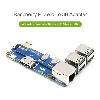 Waveshare Raspberry Pi Zero To 3B Adapter for Raspberry Pi 3 Model B/B+ - Consumer Electronics by WAVESHARE | Online Shopping UK | buy2fix