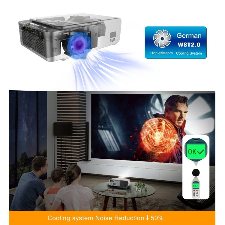 T6 3500ANSI Lumens 1080P LCD Mini Theater Projector, Standard Version, UK Plug(Red) - Consumer Electronics by buy2fix | Online Shopping UK | buy2fix