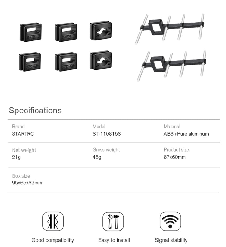 STARTRC Universal Yagi Antenna Signal Enhancer for DJI  / FIMI X8SE / Radiolink / Flysky / Frsky / Wfly Drone(Black) - DJI & GoPro Accessories by STARTRC | Online Shopping UK | buy2fix