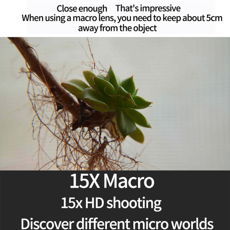 JSR 15X Macro Lens Filter For DJI Osmo Action 3 / GoPro Hero11 Black / HERO10 Black / HERO9 Black - DJI & GoPro Accessories by JSR | Online Shopping UK | buy2fix