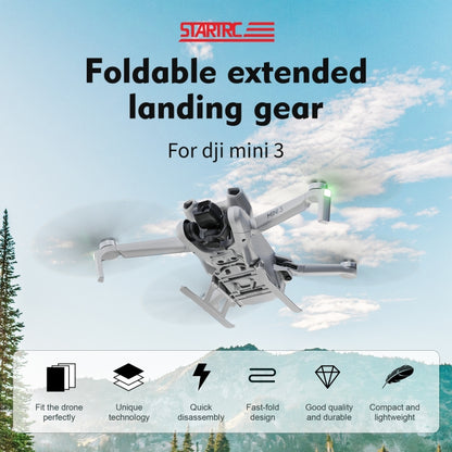 For DJI Mini 3 STARTRC Folding Anti-fall Heightened Landing Gear Training Rack (Grey) - DJI & GoPro Accessories by STARTRC | Online Shopping UK | buy2fix
