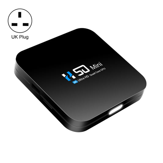 H50 Mini 4K Smart Network TV Box, Android 10.0, RK3318 Quad Core, 2GB+16GB, UK Plug - Consumer Electronics by buy2fix | Online Shopping UK | buy2fix