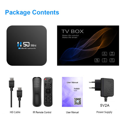 H50 Mini 4K Smart Network TV Box, Android 10.0, RK3318 Quad Core, 2GB+32GB, EU Plug - Consumer Electronics by buy2fix | Online Shopping UK | buy2fix