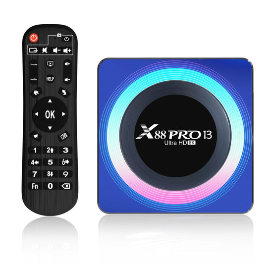 Acrylic X88 Pro 13 8K Ultra HD Android 13.0 Smart TV Box with Remote Control, RK3528 Quad-Core, 2GB+16GB(UK Plug) - Others by buy2fix | Online Shopping UK | buy2fix