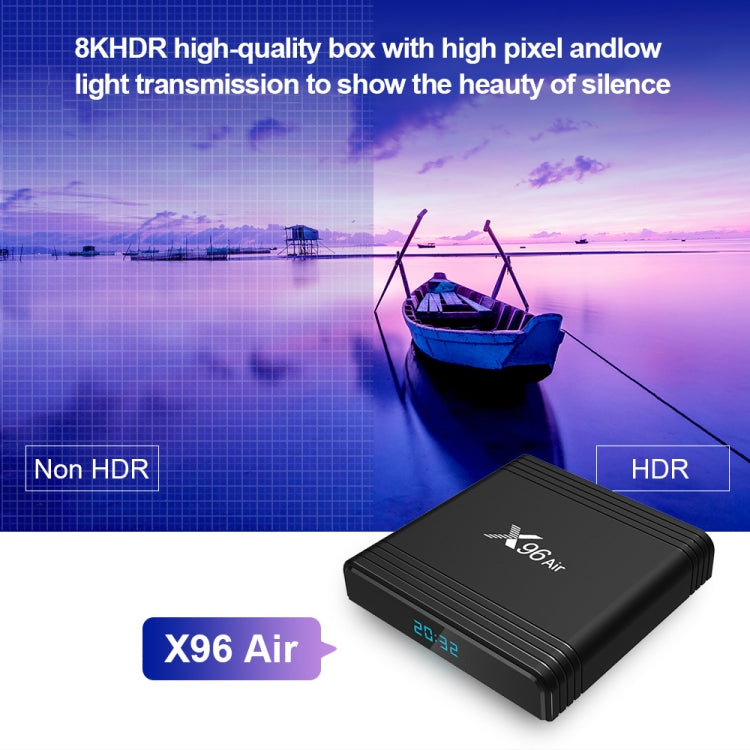 X96 Air 8K Smart TV BOX Android 9.0 Media Player with Remote Control, Quad-core Amlogic S905X3, RAM: 2GB, ROM: 16GB, Dual Band WiFi, EU Plug - Consumer Electronics by buy2fix | Online Shopping UK | buy2fix