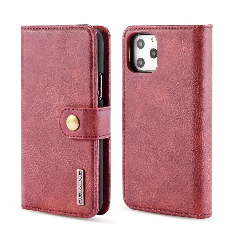 For iPhone 11 Pro Max DG.MING Crazy Horse Texture Flip Detachable Magnetic Leather Case with Holder & Card Slots & Wallet (Red) - iPhone 11 Pro Max Cases by DG.MING | Online Shopping UK | buy2fix