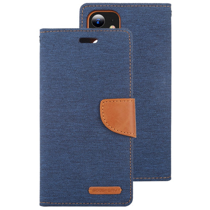 For iPhone 11 MERCURY GOOSPERY CANVAS DIARY Canvas Texture Horizontal Flip Leather Case with Card Slots & Wallet & Holder(Navy) - iPhone 11 Cases by GOOSPERY | Online Shopping UK | buy2fix