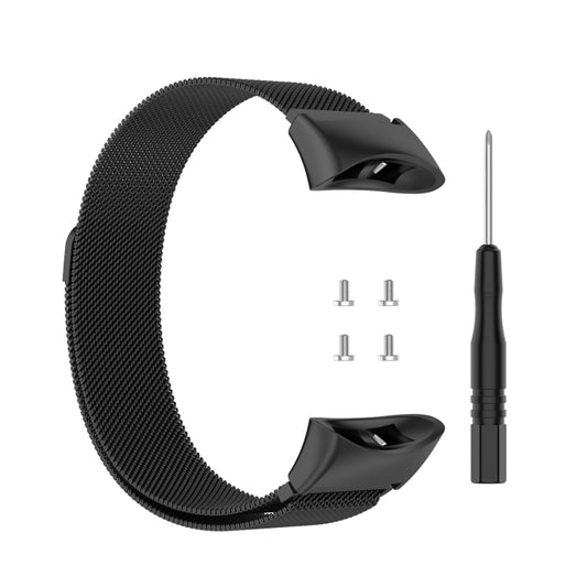 For Garmin Forerunner 45 / 45S / Swim 2 Milanese Watch Band(Black) - Smart Wear by buy2fix | Online Shopping UK | buy2fix