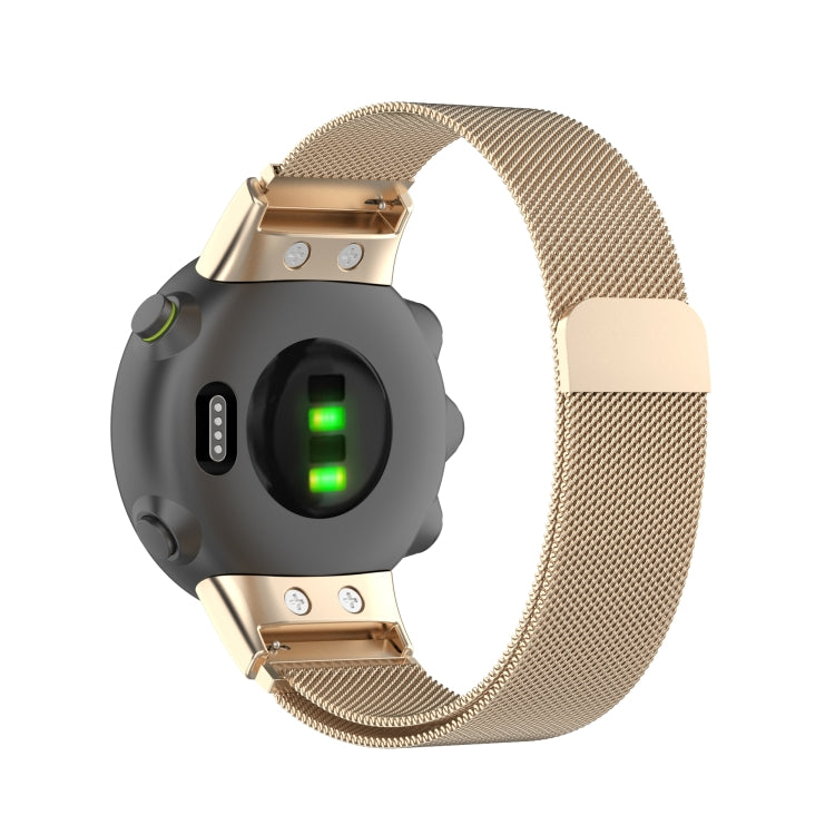 For Garmin Forerunner 45 / 45S / Swim 2 Milanese Watch Band(Champagne Gold) - Smart Wear by buy2fix | Online Shopping UK | buy2fix
