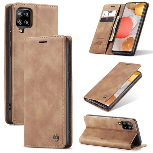 For Samsung Galaxy A42 5G CaseMe-013 Multifunctional Retro Frosted Horizontal Flip Leather Case with Card Slot & Holder & Wallet(Brown) - Galaxy Phone Cases by CaseMe | Online Shopping UK | buy2fix