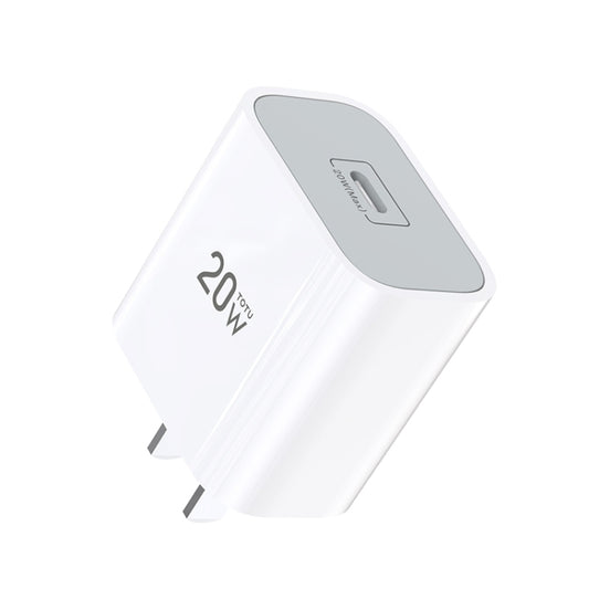 TOTUDESIGN CACQ-010 Glory Series 20W Type-C / USB-C Fast Charging Travel Charger Power Adapter, CN Plug(White) - USB Charger by TOTUDESIGN | Online Shopping UK | buy2fix