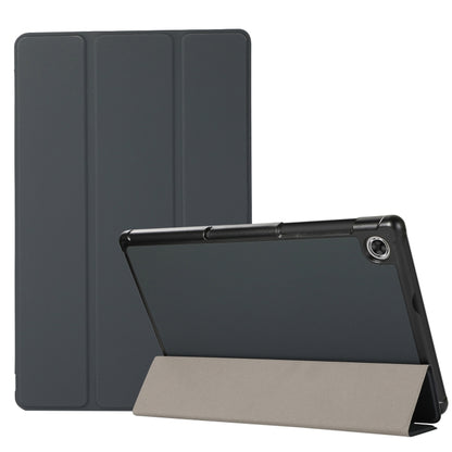 For Lenovo Tab M10 HD (X306) 3-folding Skin Texture Horizontal Flip TPU + PU Leather Case with Holder(Black) - For Lenovo by buy2fix | Online Shopping UK | buy2fix