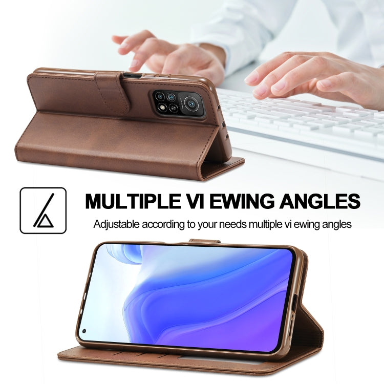 For Xiaomi Mi 10 5G / Mi 10T Pro 5G LC.IMEEKE Calf Texture Horizontal Flip Leather Case with Holder & Card Slots & Wallet(Brown) - Xiaomi Cases by LC.IMEEKE | Online Shopping UK | buy2fix