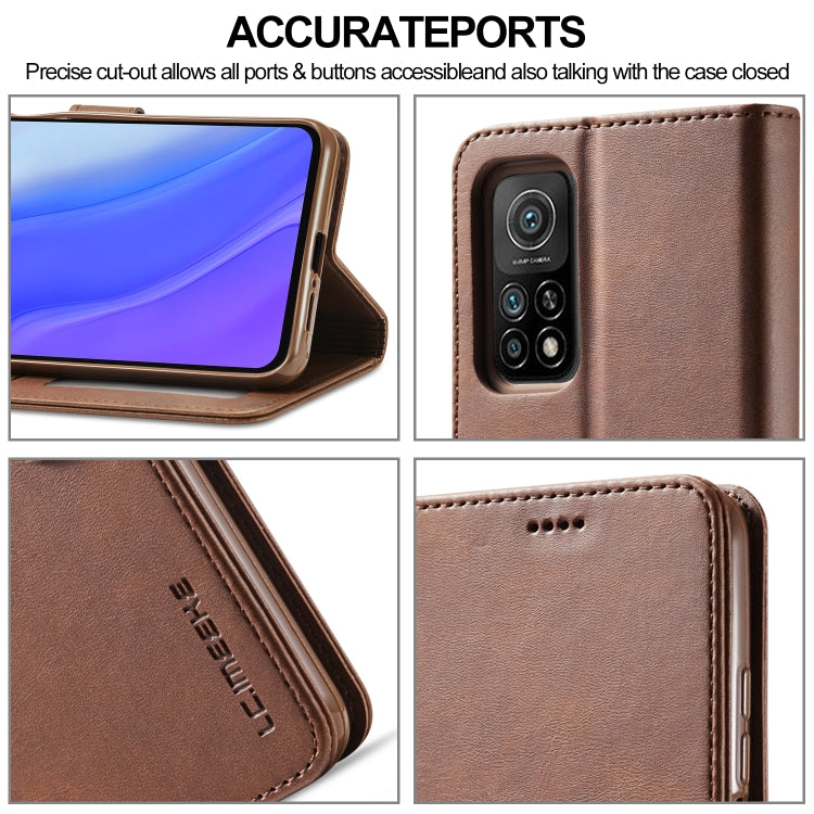 For Xiaomi Mi 10 5G / Mi 10T Pro 5G LC.IMEEKE Calf Texture Horizontal Flip Leather Case with Holder & Card Slots & Wallet(Brown) - Xiaomi Cases by LC.IMEEKE | Online Shopping UK | buy2fix