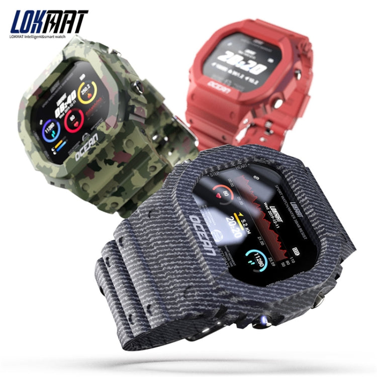 Lokmat OCEAN 1.14 inch TFT Touch Screen IP68 Waterproof Smart Watch, Support Information Reminder / Sleep Monitor / Sport Record(Wine Red) - Smart Wear by Lokmat | Online Shopping UK | buy2fix