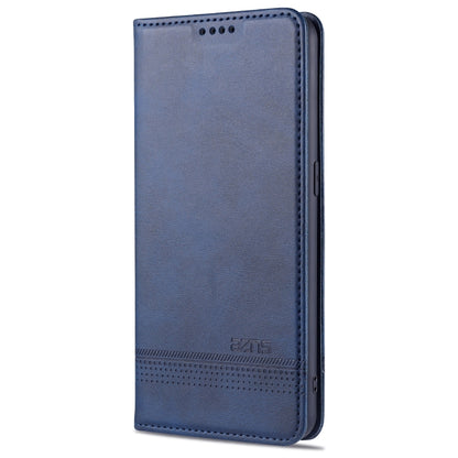 For Oppo Reno5 5G AZNS Magnetic Calf Texture Horizontal Flip Leather Case with Card Slots & Holder & Wallet(Dark Blue) - OPPO Cases by AZNS | Online Shopping UK | buy2fix