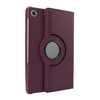 For Lenovo Tab M10 Plus 10.3 360 Degree Rotation Litchi Texture Flip Leather Case with Holder(Purple) - Mobile Accessories by buy2fix | Online Shopping UK | buy2fix