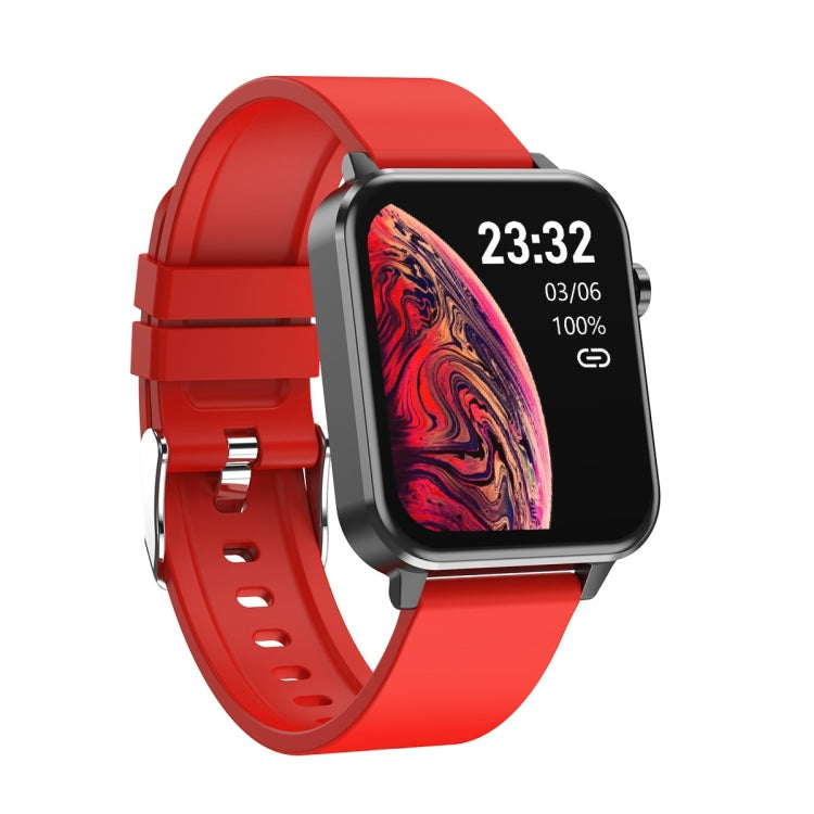 E86 1.7 inch TFT Color Screen IP68 Waterproof Smart Watch, Support Blood Oxygen Monitoring / Body Temperature Monitoring / AI Medical Diagnosis, Style: TPU Strap(Red) - Smart Wear by buy2fix | Online Shopping UK | buy2fix