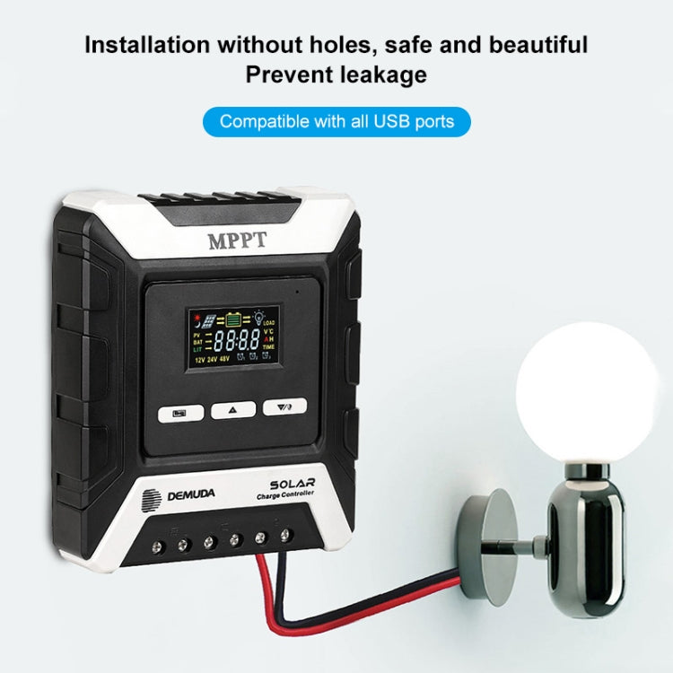 MPPT Solar Controller 12V / 24V / 48V Automatic Identification Charging Controller with Dual USB Output, Model:30A - Consumer Electronics by buy2fix | Online Shopping UK | buy2fix