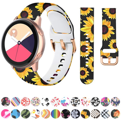 For Samsung Galaxy Watch 42mm Silicone Printing Watch Band(Colorful Jellyfish) - Smart Wear by buy2fix | Online Shopping UK | buy2fix