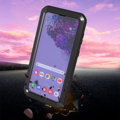 For Samsung Galaxy S21+ 5G LOVE MEI Metal Shockproof Waterproof Dustproof Protective Case with Glass(Black) - Galaxy S21+ 5G Cases by LOVE MEI | Online Shopping UK | buy2fix