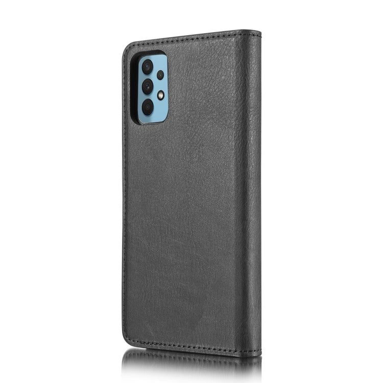 For Samsung Galaxy A32 4G DG.MING Crazy Horse Texture Flip Detachable Magnetic Leather Case with Holder & Card Slots & Wallet(Black) - Galaxy Phone Cases by DG.MING | Online Shopping UK | buy2fix