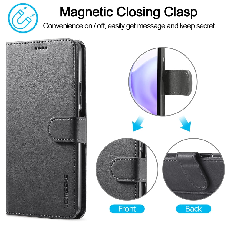 For Xiaomi Mi 11 Lite LC.IMEEKE Calf Texture Horizontal Flip Leather Case, with Holder & Card Slots & Wallet(Black) - Xiaomi Cases by LC.IMEEKE | Online Shopping UK | buy2fix