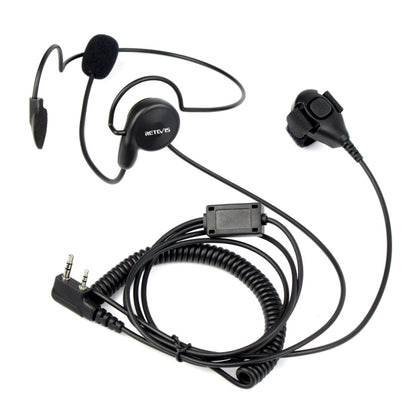 RETEVIS K-C2F 2 Pin PTT Finger Back-hanging Earphone Microphone for H-777/RT-5R/ 888s/UV5R - Microphones & Headsets by RETEVIS | Online Shopping UK | buy2fix