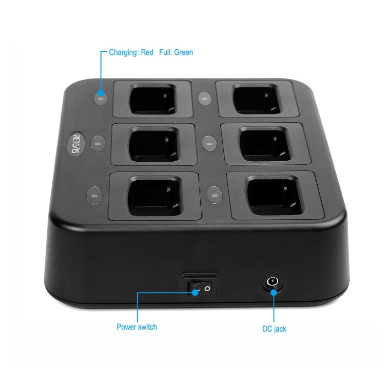 RETEVIS RTC777 Six-Way Walkie Talkie Charger for Retevis H777, US Plug - Batteries & Chargers by RETEVIS | Online Shopping UK | buy2fix