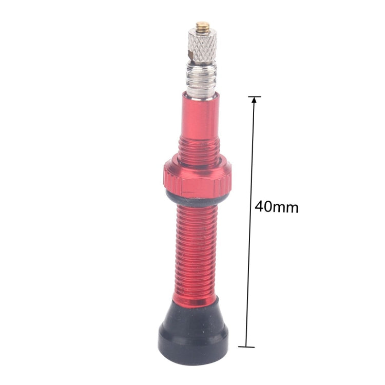 A5592 2 PCS 40mm Red French Tubeless Valve Core with Red Disassembly Tool for Road Bike - Outdoor & Sports by buy2fix | Online Shopping UK | buy2fix