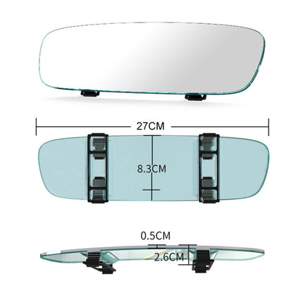 3R-335 Planemirror 270mm Car Rearview Retrofit Frameless Clear Large Mirror(White) - In Car by 3R | Online Shopping UK | buy2fix