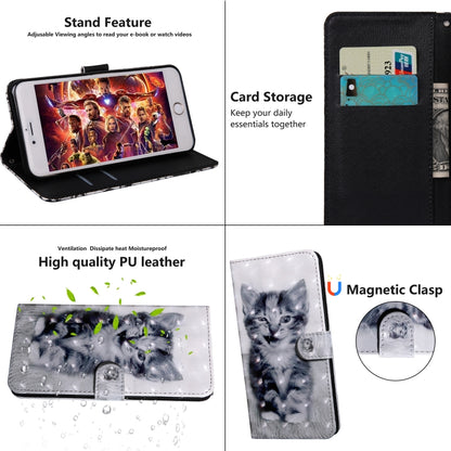 For Motorola Moto G8 Play 3D Painting Pattern Coloured Drawing Horizontal Flip TPU + PU Leather Case with Holder & Card Slots & Wallet(Smile Cat) - Motorola Cases by buy2fix | Online Shopping UK | buy2fix