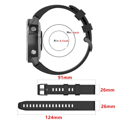 For Garmin Fenix 6 22mm Smart Watch Quick Release Silicon Watch Band(Army Green) - Watch Bands by buy2fix | Online Shopping UK | buy2fix