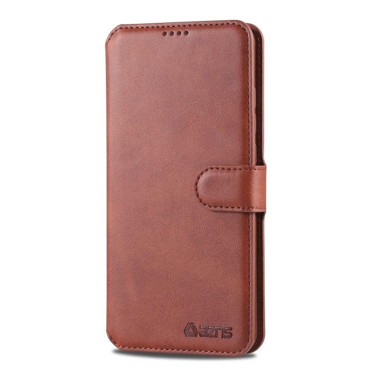 For  Galaxy A20e  AZNS Calf Texture Magnetic Horizontal Flip PU Leather Case with Holder & Card Slots & Photo Frame(Brown) - Galaxy Phone Cases by AZNS | Online Shopping UK | buy2fix