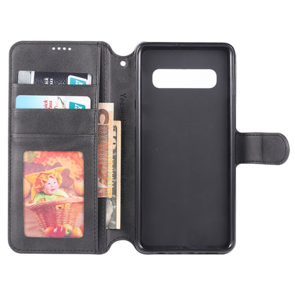 For Galaxy S10e AZNS Calf Texture Magnetic Horizontal Flip PU Leather Case with Holder & Card Slots & Photo Frame(Black) - Galaxy Phone Cases by AZNS | Online Shopping UK | buy2fix