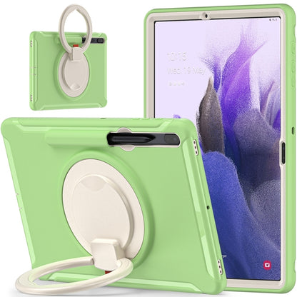 For Samsung Galaxy Tab S8+ / Tab S8 Plus /  Tab S7 FE / Tab S7+/S7 FE 12.4 inch T970 Shockproof TPU + PC Protective Case with 360 Degree Rotation Foldable Handle Grip Holder & Pen Slot(Matcha Green) - Galaxy Tab S8+ Cases by buy2fix | Online Shopping UK | buy2fix