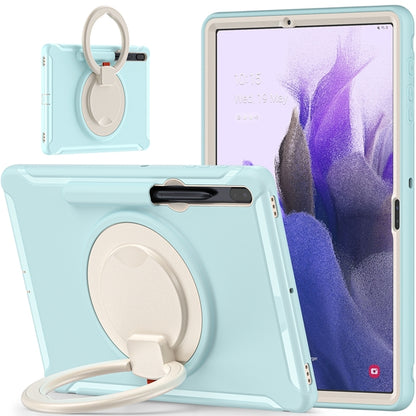 For Samsung Galaxy Tab S8+ / Tab S8 Plus /  Tab S7 FE / Tab S7+/S7 FE 12.4 inch T970 Shockproof TPU + PC Protective Case with 360 Degree Rotation Foldable Handle Grip Holder & Pen Slot(Ice Crystal Blue) - Galaxy Tab S8+ Cases by buy2fix | Online Shopping UK | buy2fix