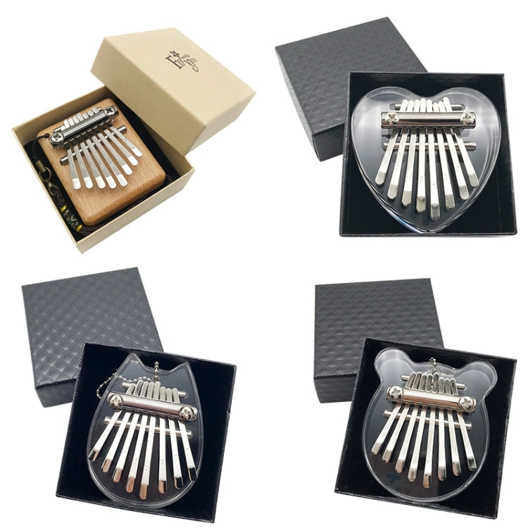 Mini 8 Tone Thumb Piano Kalimba Musical Instruments, Gift Box(Acrylic Chinchilla) - Keyboard Instruments by buy2fix | Online Shopping UK | buy2fix