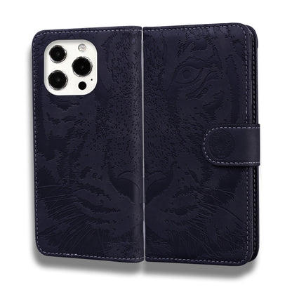 For iPhone 13 Pro Max Tiger Embossing Pattern Horizontal Flip Leather Case with Holder & Card Slots & Wallet (Black) - Apple Accessories by buy2fix | Online Shopping UK | buy2fix