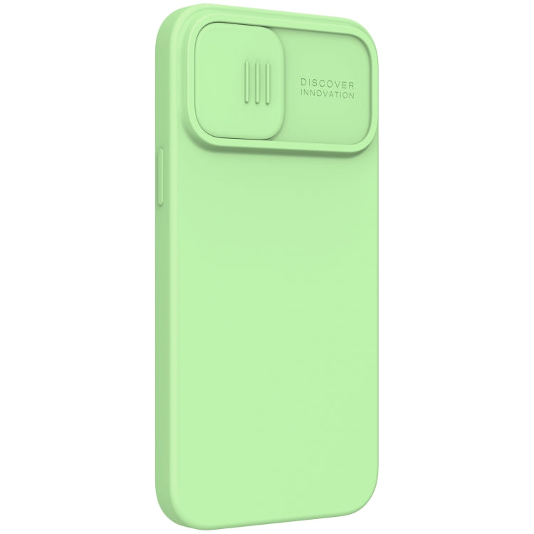 For iPhone 13 Pro NILLKIN CamShield MagSafe Magnetic Liquid Silicone + PC Full Coverage Case (Green) - iPhone 13 Pro Cases by NILLKIN | Online Shopping UK | buy2fix